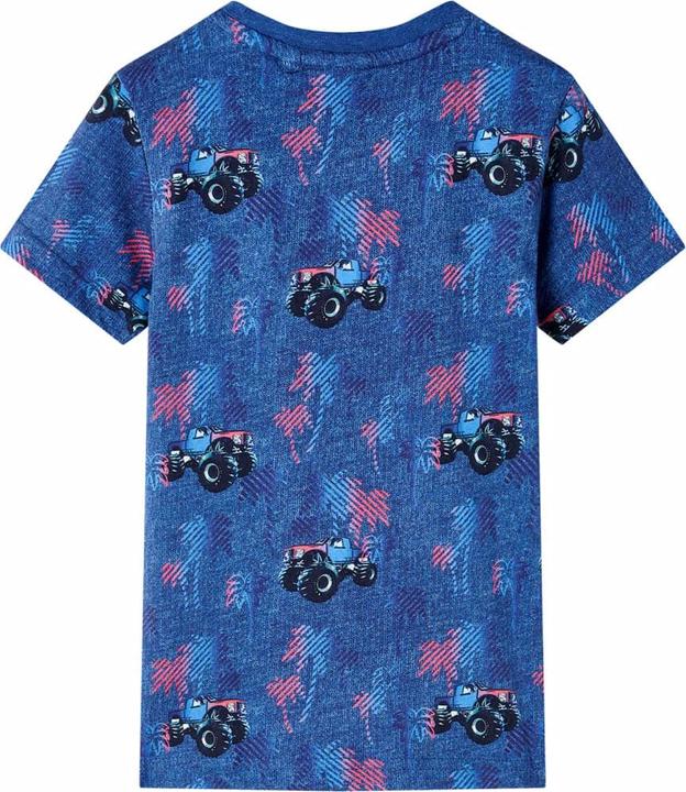 Immagine prodotto VidaXL Maglietta da bambino blu scuro melange 128,Materiale: 100 (128)