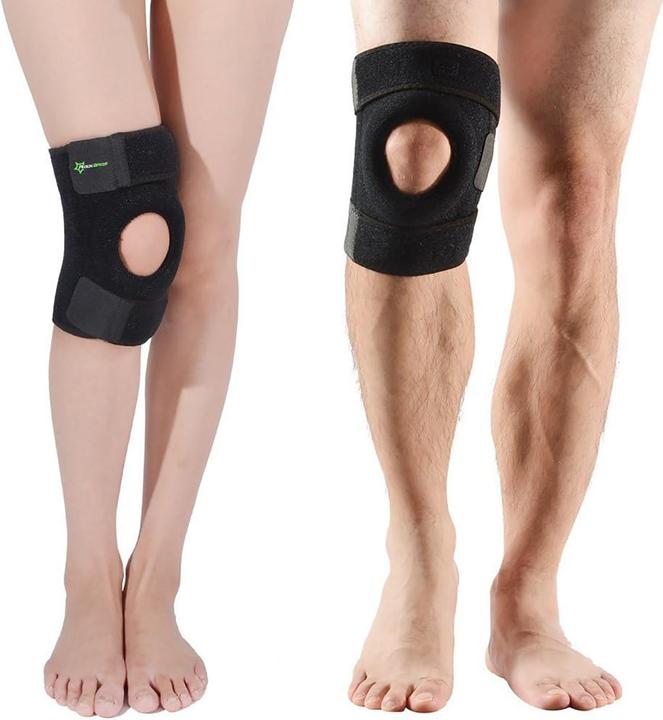 Actual product image Rockbros LF1106L sports protector for patella and knee joint, size L - black (2 pcs.) (L, Knee pad)