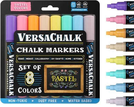 Produktbild VersaChalk - Pastell Flüssig Kreide Marker 8er Set 5mm Spitze (5 mm, 8 x)