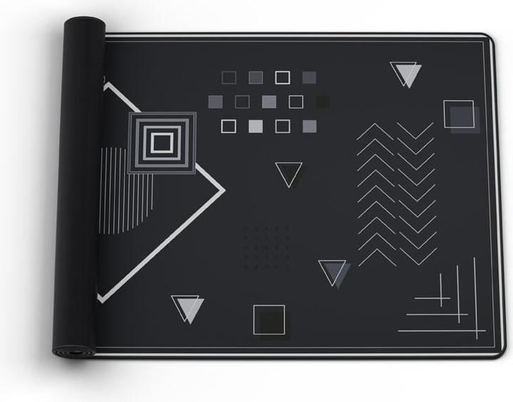Actual product image Mighty Setup Geometric Glitch Black Mouse Pad
