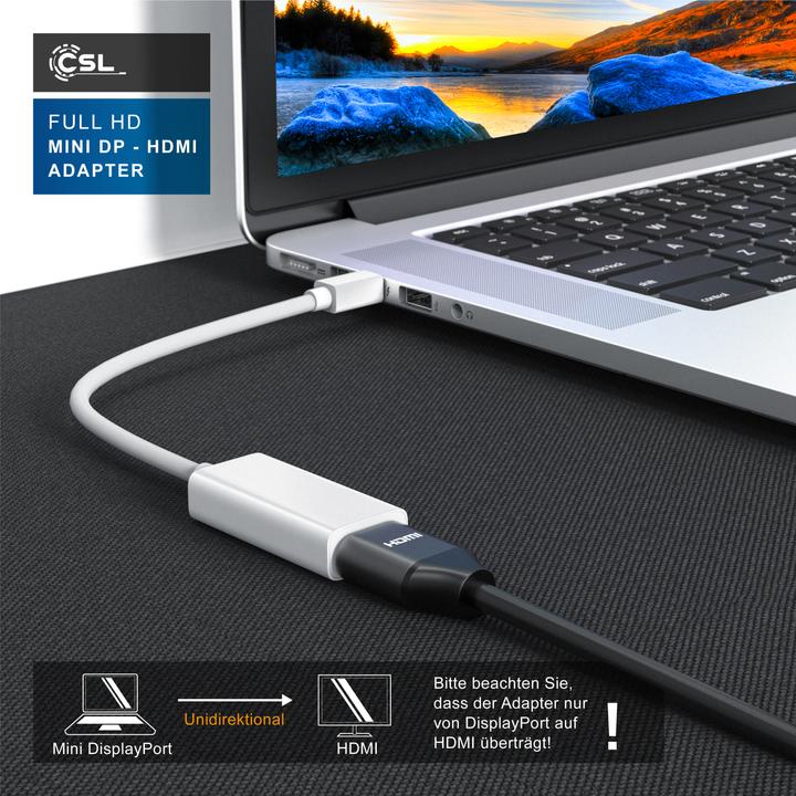 Actual product image CSL Mini DisplayPort to HDMI Adapter Cable (HDMI, 10 cm)