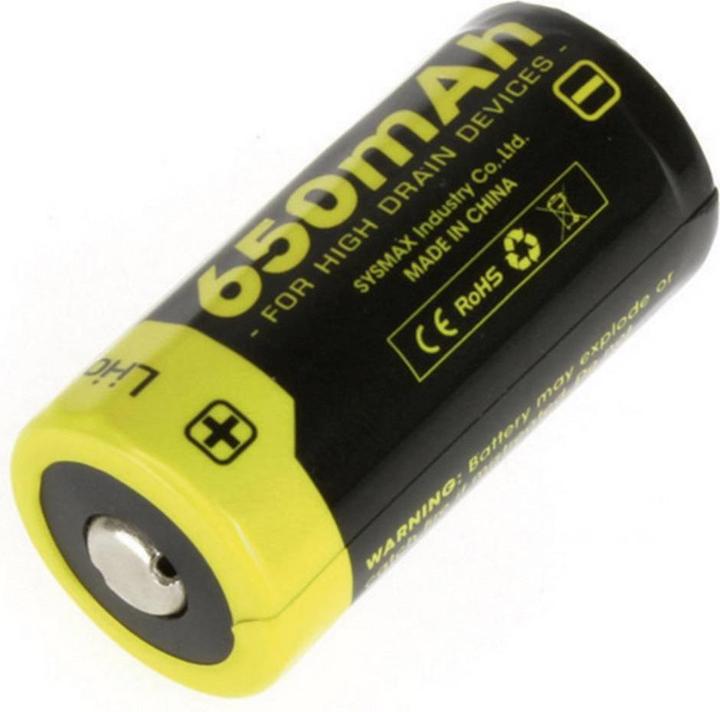 Actual product image Nitecore Li-Ion battery type 16340 - NL166