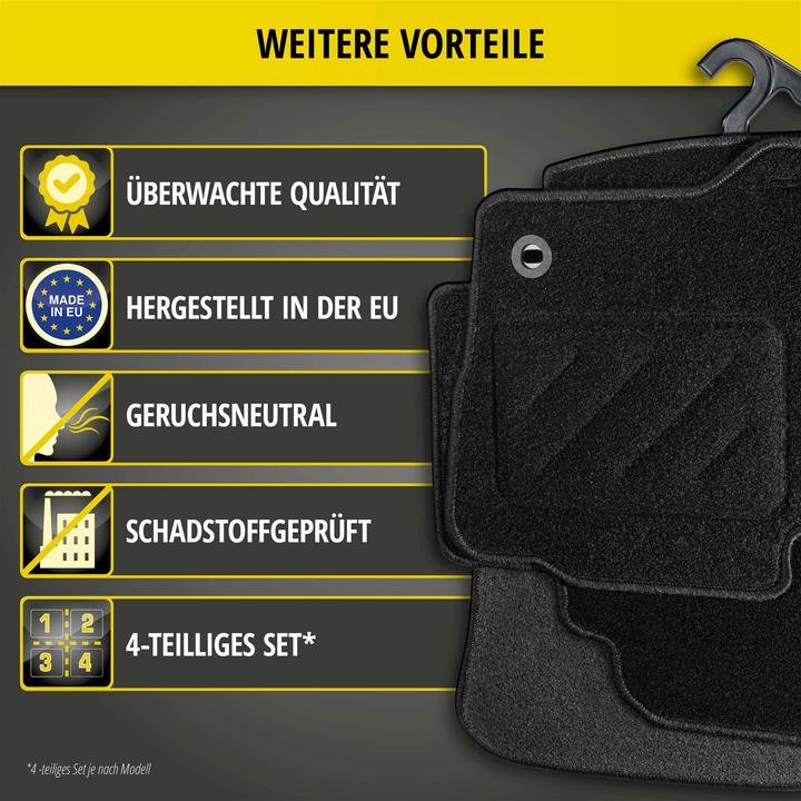 Immagine prodotto Walser Tappetini per Hyundai Kona 06/2017-Oggi (2 tappetini anteriori + 2 tappetini posteriori)