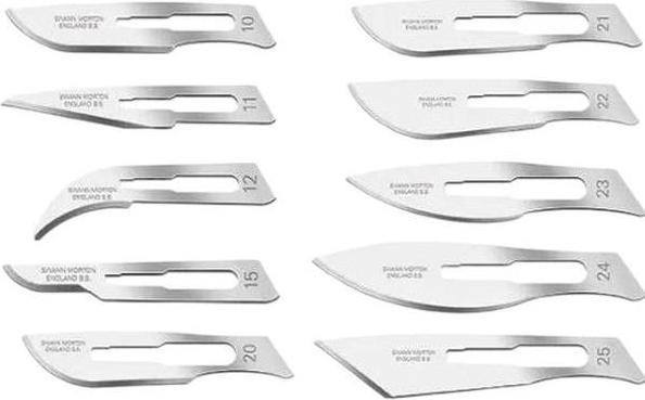 Actual product image Swann Morton Swann-Morton scalpel blades Fig. 12 sterile 100 pcs.