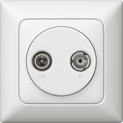 Image du produit Legrand Cache prise d'antenne 2 trous TV-R Système Creo ultra blanc 776772