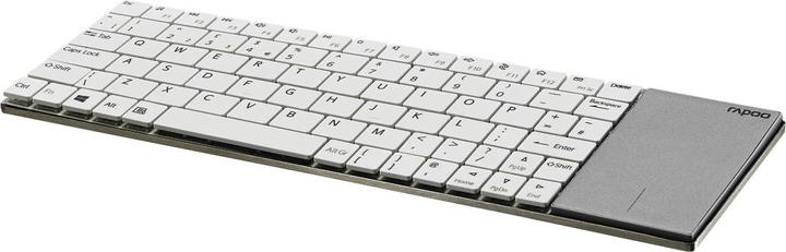 Productafbeelding Rapoo E2710 Draadloos Multimedia Touchpad Toetsenbord Wit (DE, Bedraad)