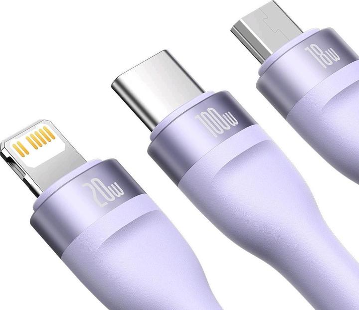 Image du produit Baseus USB C – USB C/Lightning/Micro USB (1.50 m, USB 3.2 Gen 1, 100 W)
