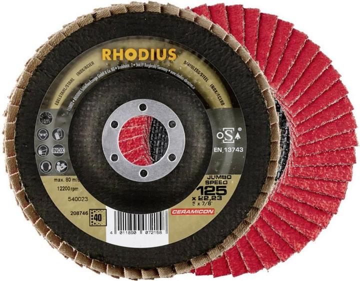 Image du produit Rhodius JUMBO SPEED Disque à lamelles 125 x 22.23 - P60 (60)