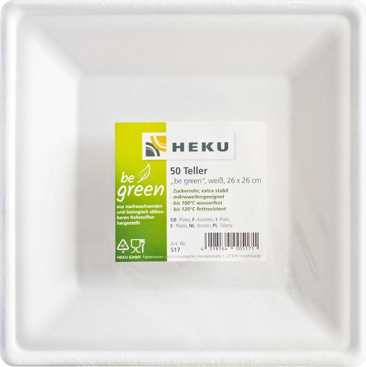 Image du produit Heku Be green assiettes carré (50 x)