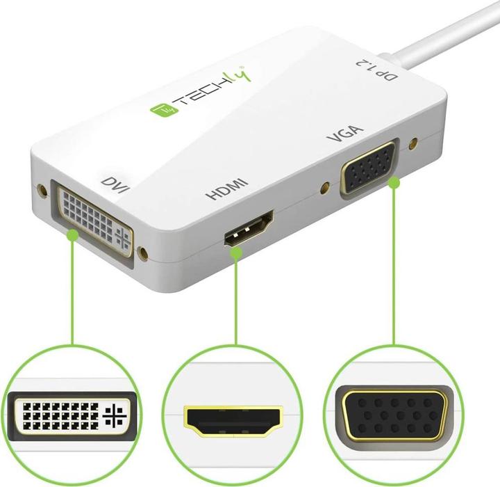 Produktbild Techly Mini-DisplayPort zu HDMI (DVI, VGA, HDMI, 8.50 cm)
