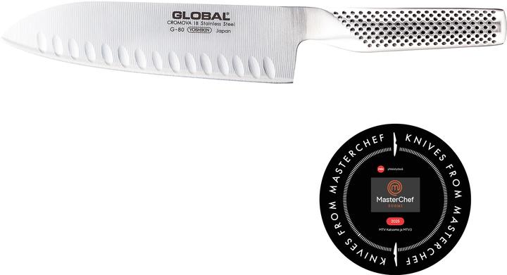 Produktbild Global G-80 Santokumesser mit Kullen (18 cm)