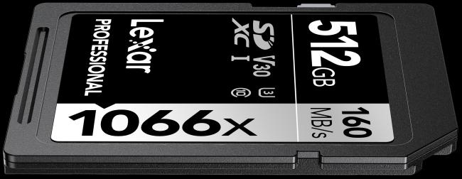 Produktbild Lexar PRO 1066X SDXC U3 (V30) UHS-II R160/W120 512GB (512 GB, SDXC, U3, UHS-I)