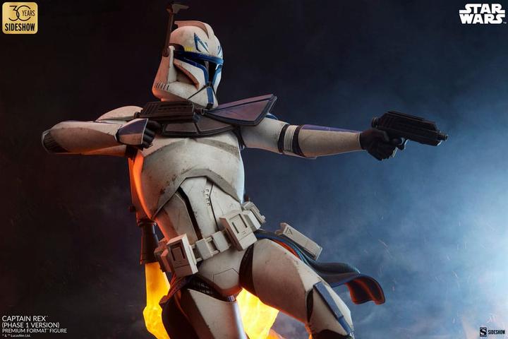 Actual product image Sideshow Star Wars Premium Format Figure Captain Rex (Phase 1 Version) Exclusive 68 cm