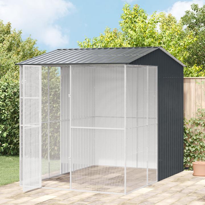 Image du produit VidaXL Volière Anthracite 215x310x247 cm Acier