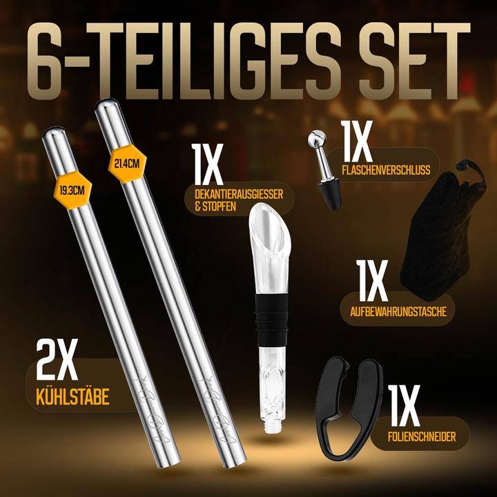 Produktbild CoolDownDrink Weinkühlstab-Set, 6-teilig (Weinthermometer)