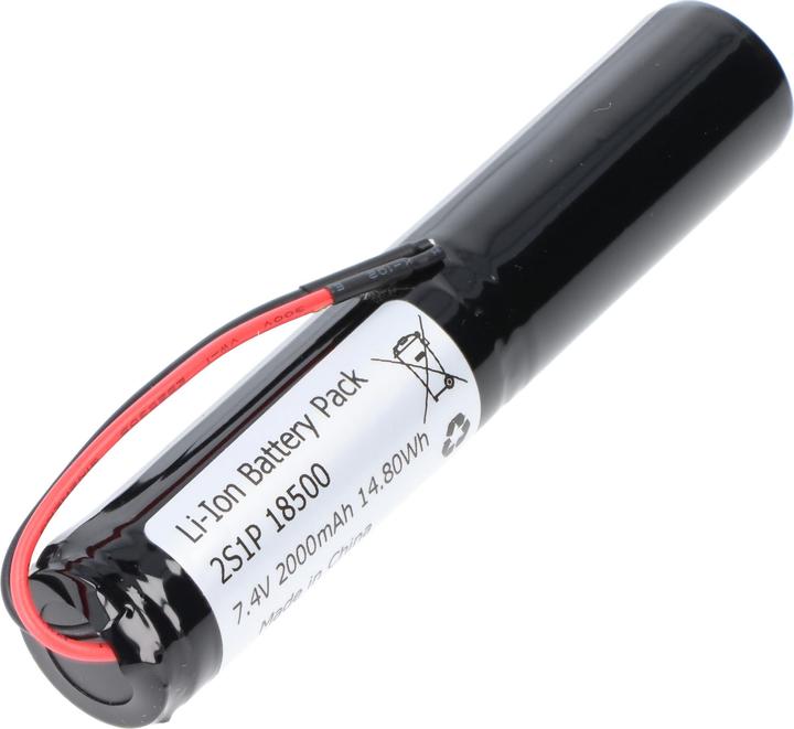 Image du produit AccuCell 2S1P 7,2V-7,4V 2000mAh zylindrisch Li-Ion Akku mit BMS-Schutz und offenen Kabellitzen (2000 mAh)