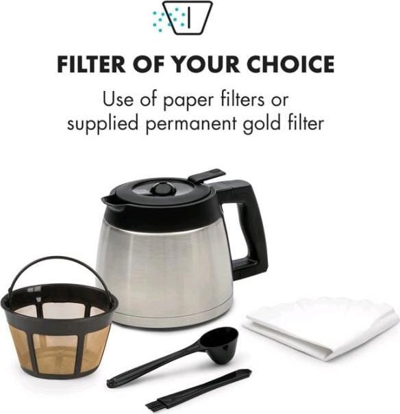 Produktbild Klarstein Aromatica II Thermo Kaffeemaschine Silber