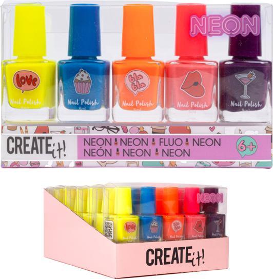 Produktbild Create It! Nagellak Neon 5-Pack In Disp.