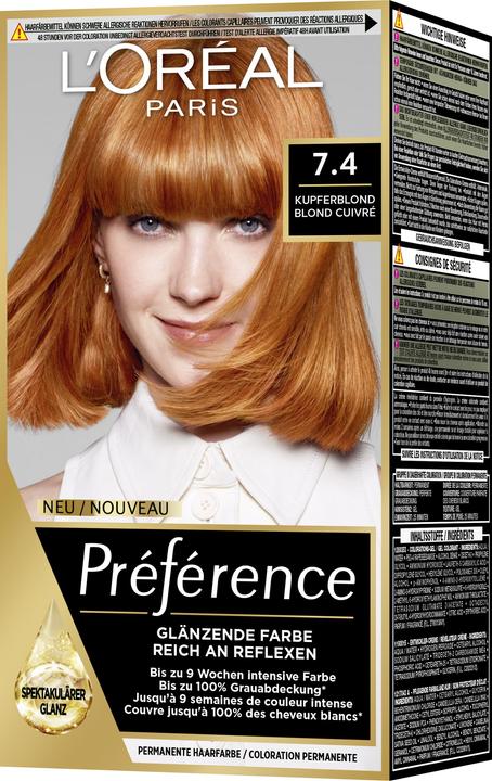 Image du produit L'Oréal Paris Preference Core (7.4 Blond cuivré)