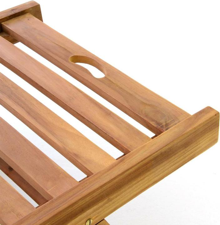 Actual product image VCM Sonnenliege Gartenliege Liegestuhl Teakholz klappbar behandelt (200 cm)