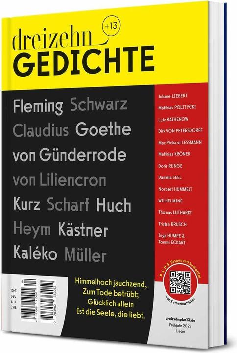 Produktbild dreizehn +13 Gedichte (Deutsch, Oliver Wurm, Barbara Heine, Katharina Pütter, 2024)
