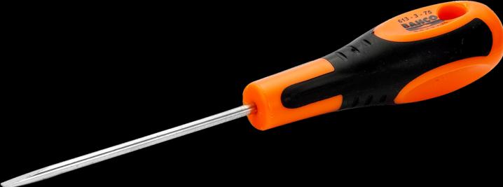Actual product image Irimo Screwdriver for slotted screws, straight, with rubber handle, 0.6 mm x 3.5 mm x 100 mm
