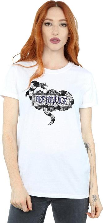 Immagine prodotto Beetlejuice Femme/Les femmes Maglietta Sandworm Logo Coton Boyfriend (L)