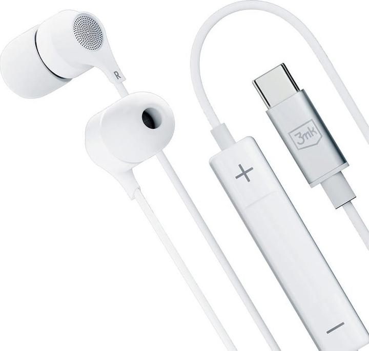 Produktbild 3MK Wired Earphones USB-C (keine Geräuschunterdrückung, Kabelgebunden)