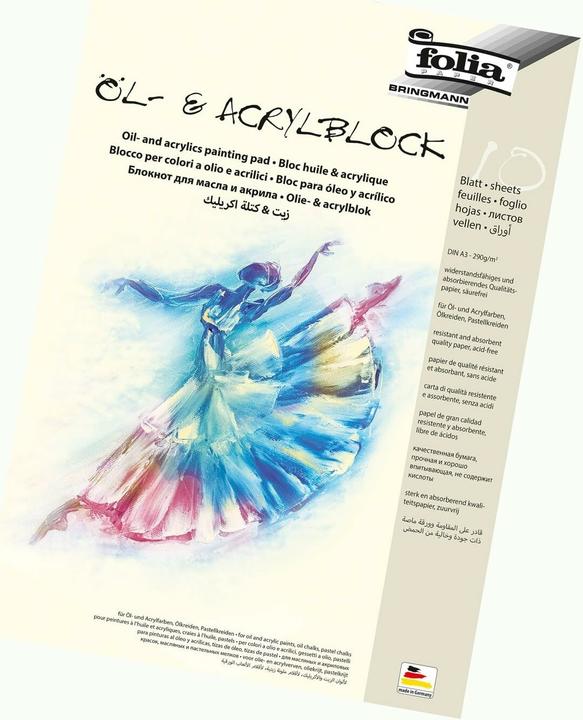 Produktbild Folia 10 Zeichenblock für Öl- und Acrylfarben DIN A3 (A3)