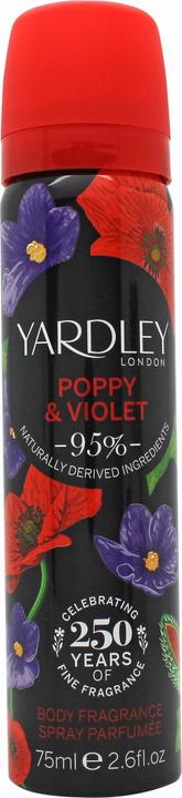 Yardley Poppy & Violet by London Body Fragrance Spray 77 ml (Eau de Toilette, 77 ml)