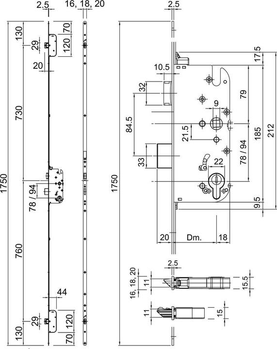 Produktbild G-U Sicherheits-Einsteckverschlüsse (Einsteckschloss)