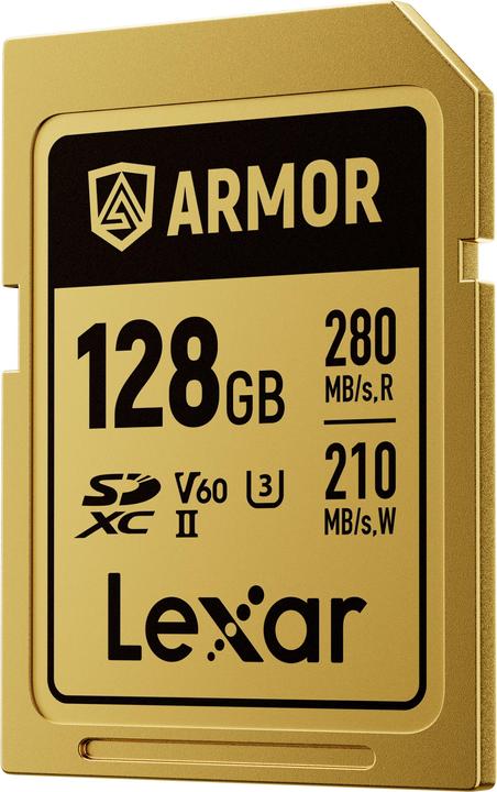 Actual product image Lexar Armor Gold (128 GB, SDXC, U3, UHS-II)