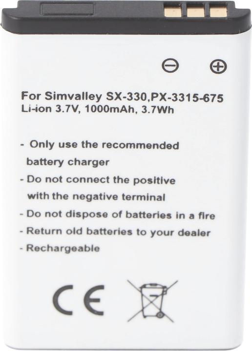 Produktbild AccuCell Akku Simvalley SX-330, PX-3315-675