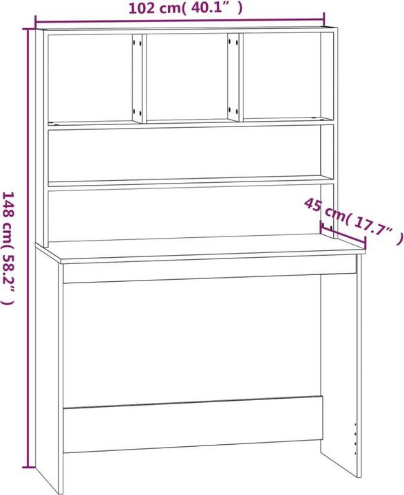 Actual product image VidaXL Girte (102 x 45 x 148 cm)
