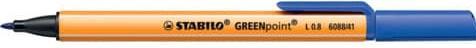 Produktbild STABILO GREENpoint umweltfreundlicher Filzschreiber (Lila, Türkis, Blau, Rot, Grün, Schwarz, 6 x)