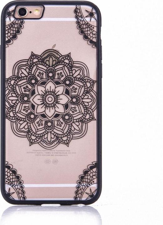 Produktbild König Design Apple iPhone SE 2020 Handy Hülle Mandala Case Cover Indianische Spitze Schwarz (Apple iPhone SE (2nd Gen))