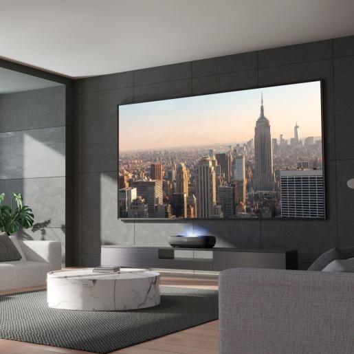 Produktbild Hisense 100L9HD inkl. 100" ALR Daylight Leinwand (4K, 3000 lm, 0.25:1)