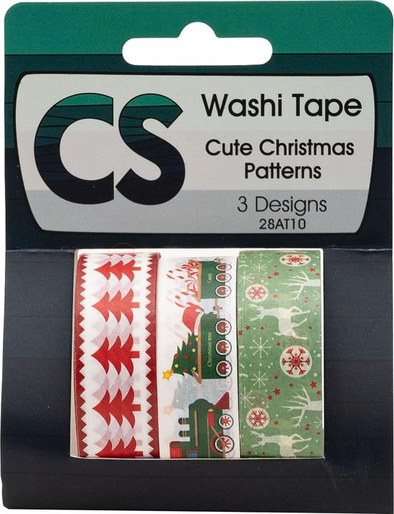 Colorations Washi Tape Natale 3 rotoli, 5 metri.