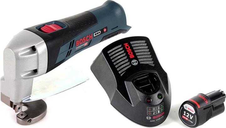 Produktbild Bosch Professional Bosch GSC 12 V-13 Akku Blechschere L-Boxx ready + 1x Akku 3,0Ah + Ladegerät