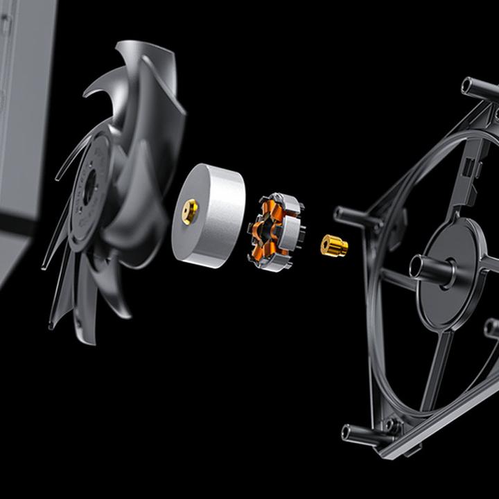 Actual product image Montech Metal120 PWM fan - 120 mm, black (120 mm, 1 x)