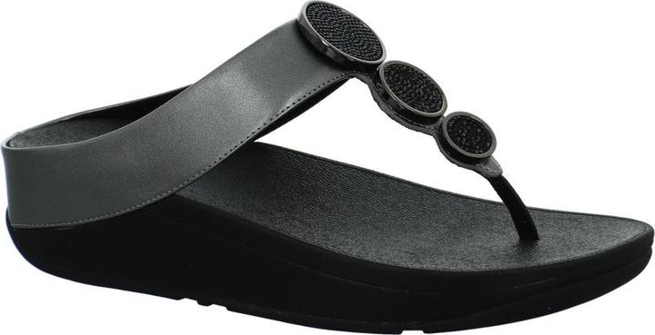 Fitflop Halo Bead Circle Metallic Toe Post Sandals (40)