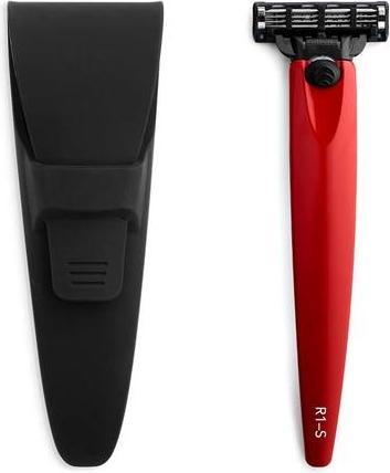 Immagine prodotto Bolin Webb Monza Red Handle with Travel Case Fitted with Gillette Mach3 Blade