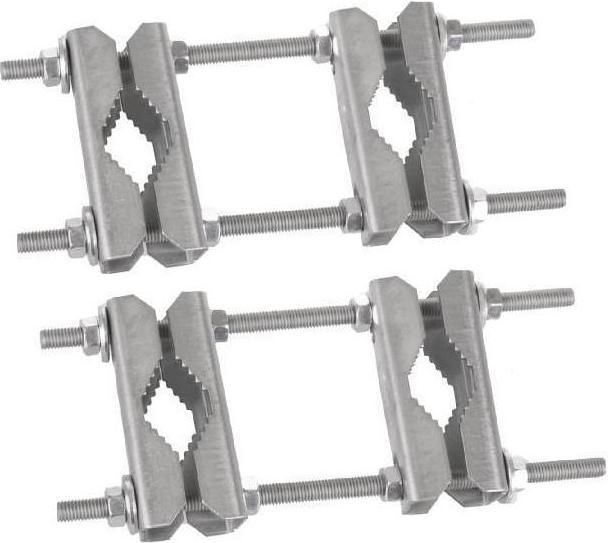 Actual product image Maclean MCTV-922 - Double antenna mast clamp V-jaw Galvanised steel Corrosion-resistant (Plug socket)
