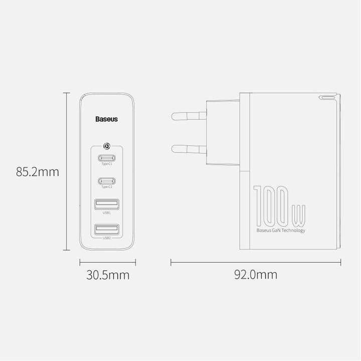 Productafbeelding Baseus GaN2 Pro Snellader (100 W)