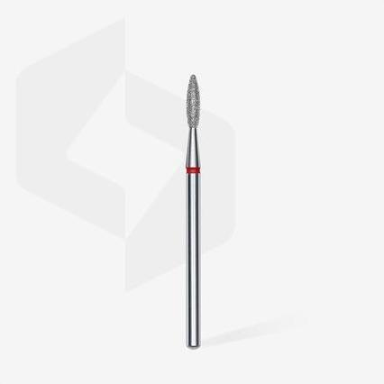 Actual product image PRO STALEKS Diamond Bit Flame Red Ring Attachment for Nail Cutters Bits for Apparative Manicures and