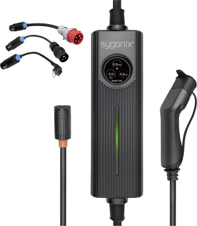 Actual product image Sygonix Mobile charging station type 2 mode 2 16A Number of connections 1 11kW (Type 2, 11 kW, 16 A, Type 2)