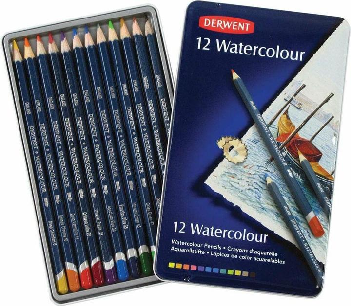 Image du produit Derwent Crayons à Watercolour, 12 Tin (12 x)