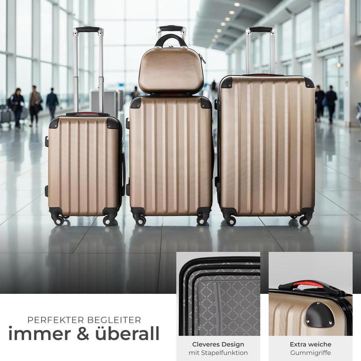 Image du produit tectake Set de valises Valises Trolley Set Trolleys Hardcase Trolley (90 l, L (90 - 115l))