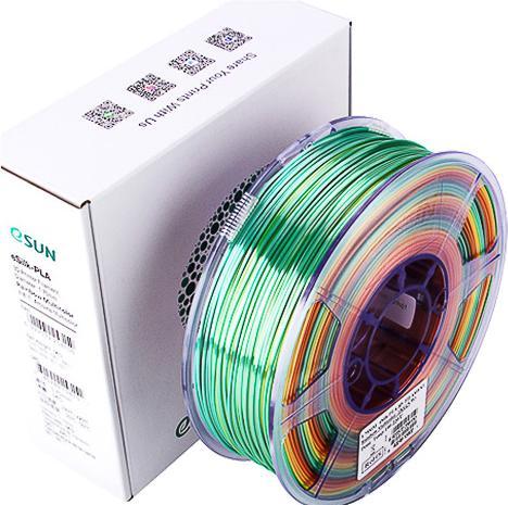 Actual product image eSUN Filament PLA Silk Rainbow 1.75mm 1000g (PLA, 1.75 mm, 1000 g, Multicoloured)