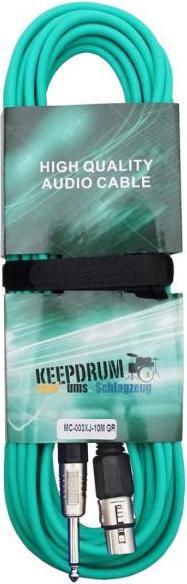 Produktbild keepdrum MC003XJ 10m Mikrofonkabel Grün Klinke-XLR (10 m)